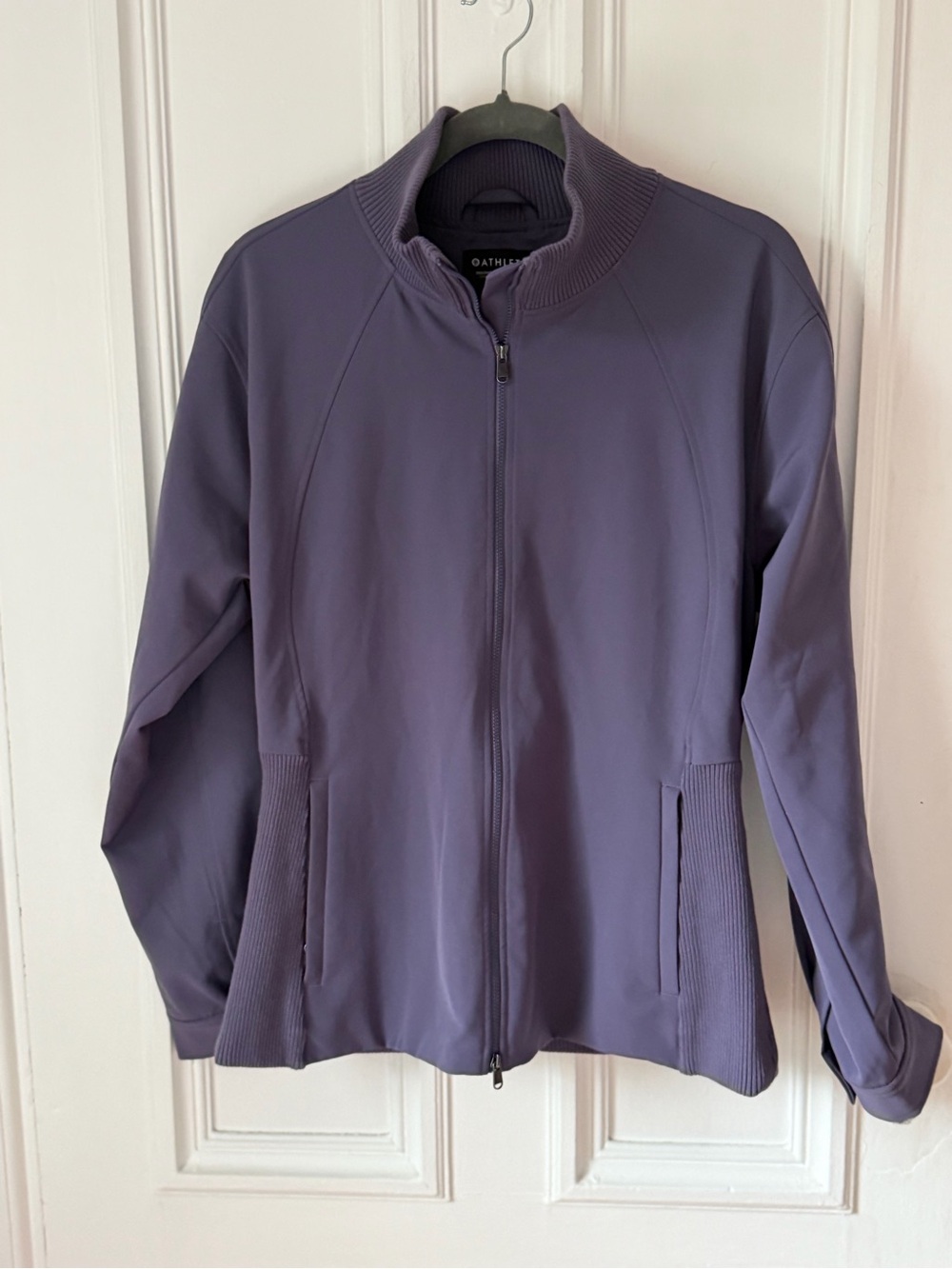 Women’s Athleta Zip Front Athletic Jacket Nightfall Purple Size Large